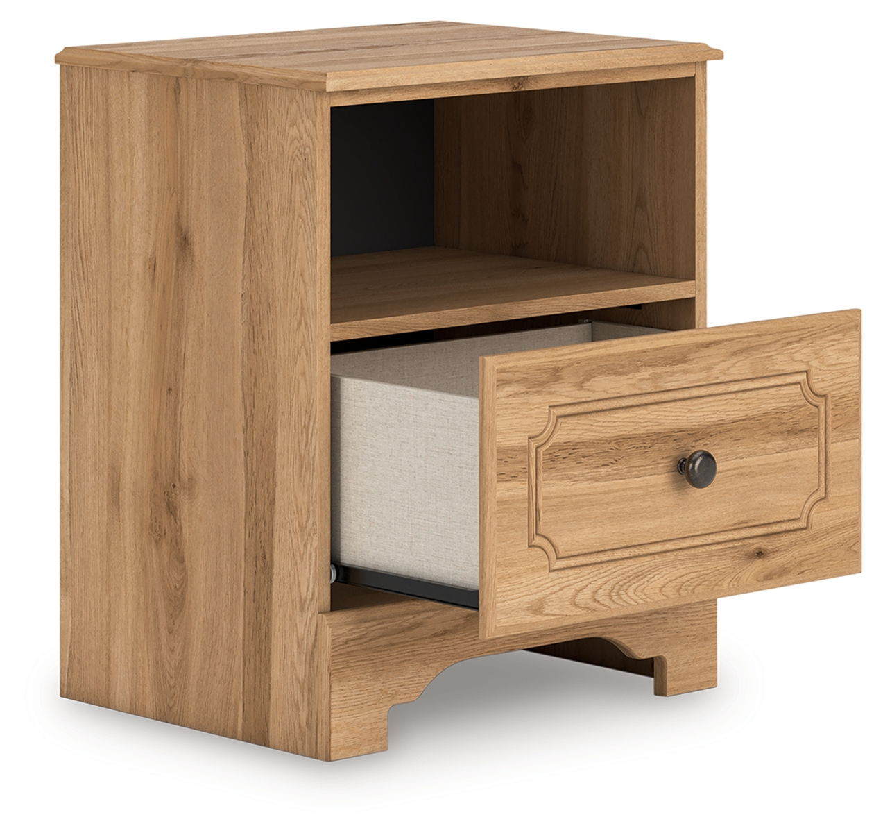 Aleaport - One Drawer Night Stand - Warm Brown - Image 4