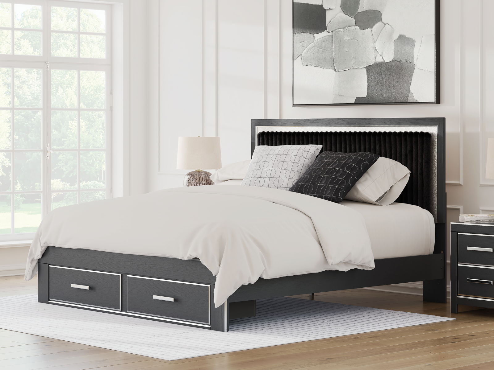 Zuraleus - Upholstered Panel Platform Storage Bed - Image 9