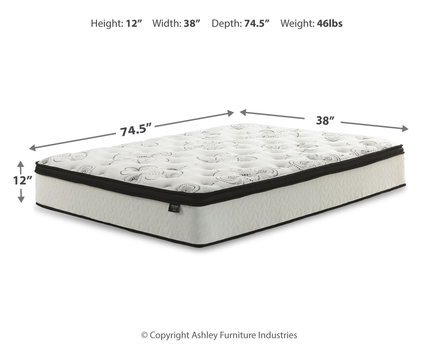 Chime 12 Inch Hybrid - Ultra Plush Hybrid Mattress - Image 2