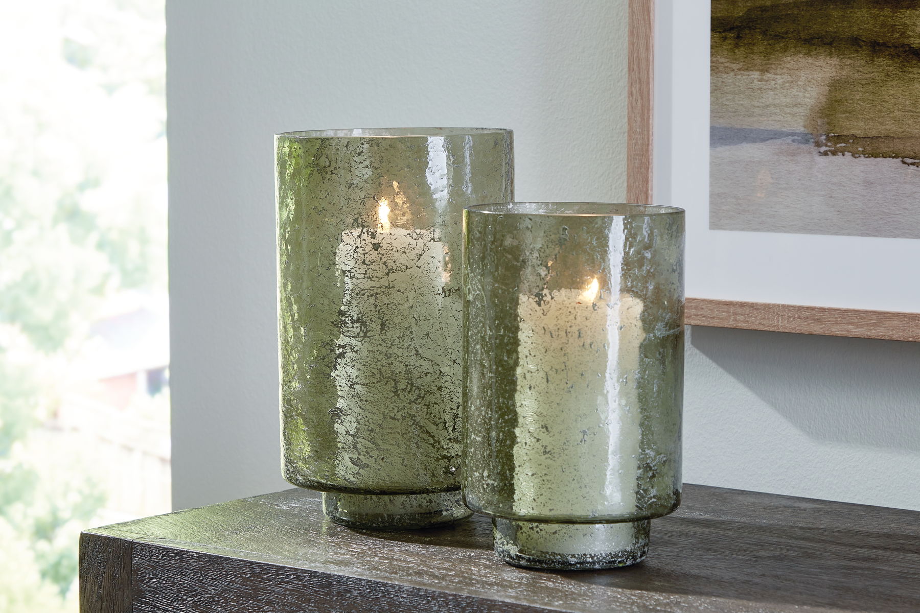 Clarkton - Candle Holder Set (Set of 2) - Green - Image 3