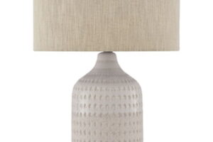 Capwich - Ceramic Table Lamp - Beige / White