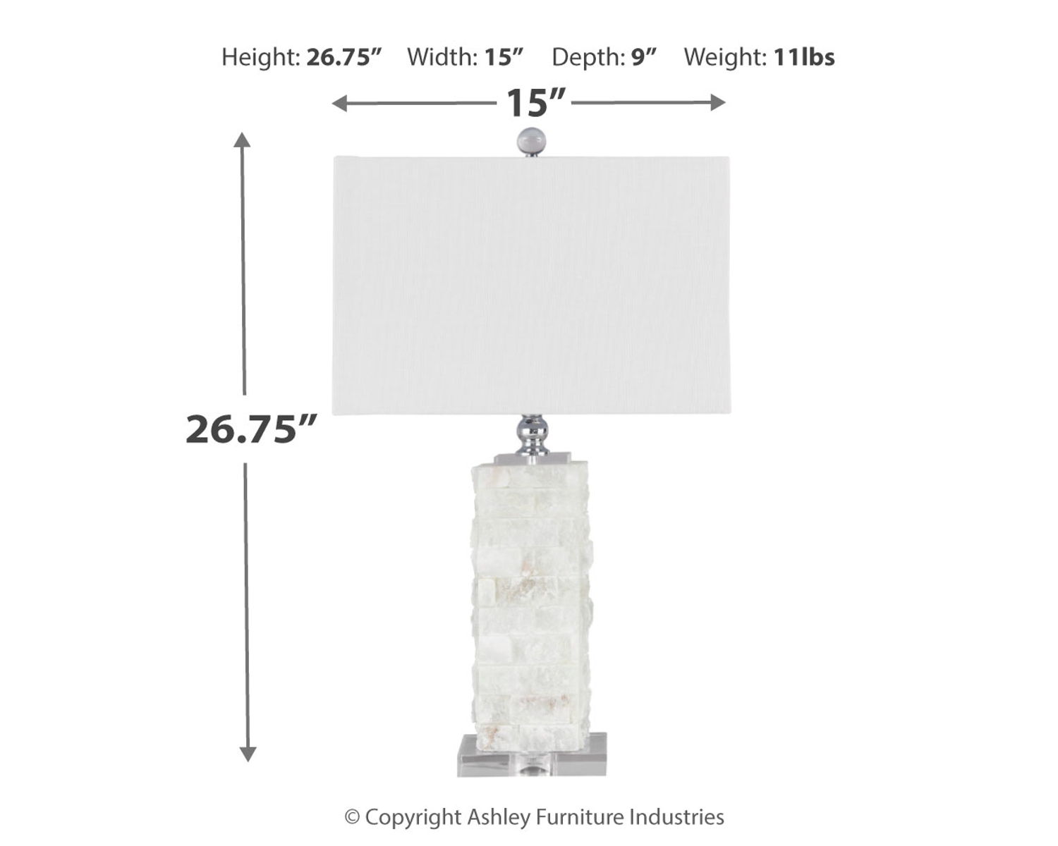Malise - Alabaster Table Lamp - White - Image 2