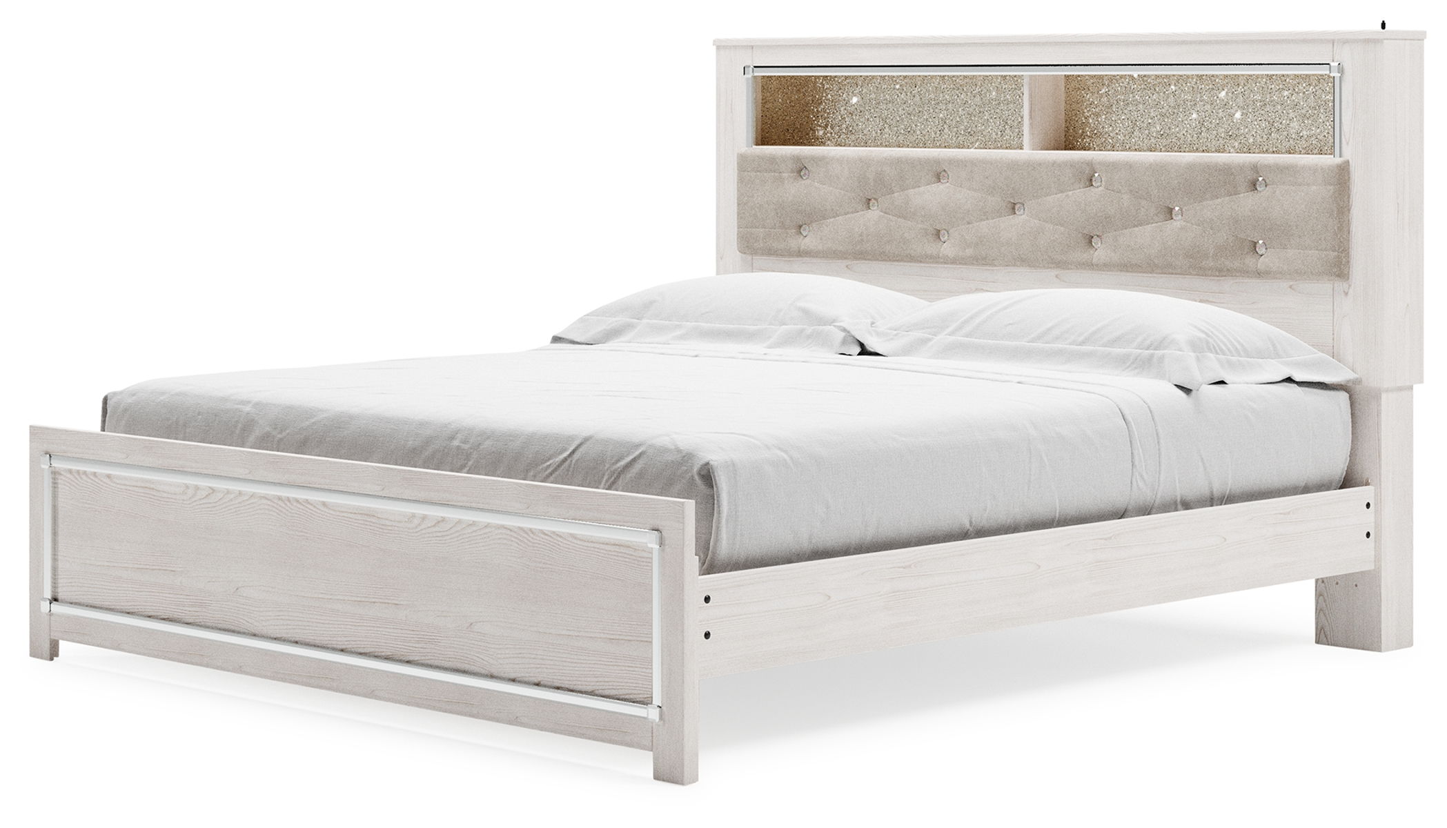 Altyra - King Bookcase Panel Bed - White - Image 4