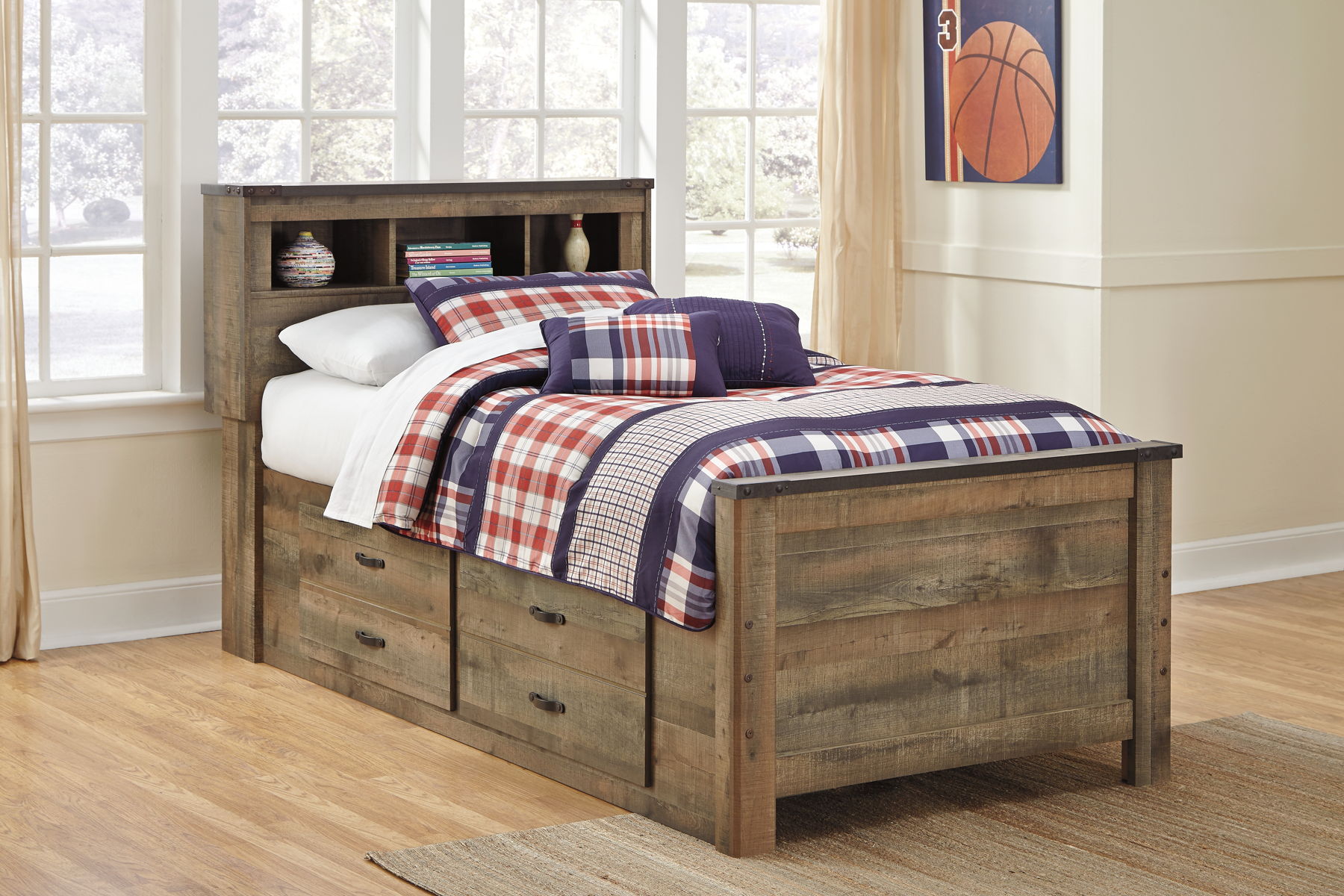 Trinell - Bookcase Bed With Storage - Image 2