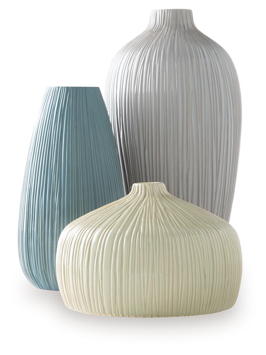 Eiderman - Vase Set (Set of 3) - Gray / Blue / Green - Image 2