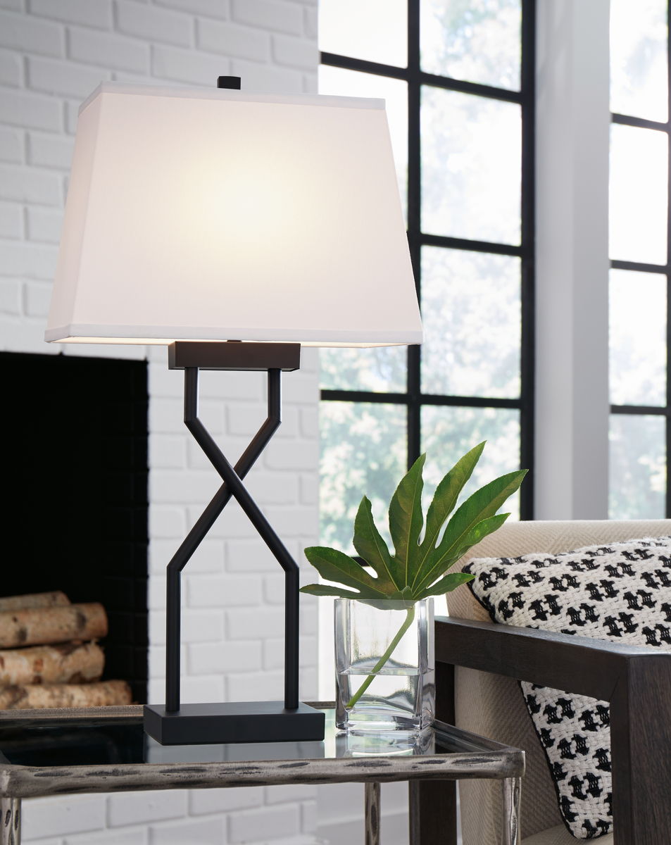 Brookthrone - Metal Table Lamp (Set of 2) - Black - Image 4