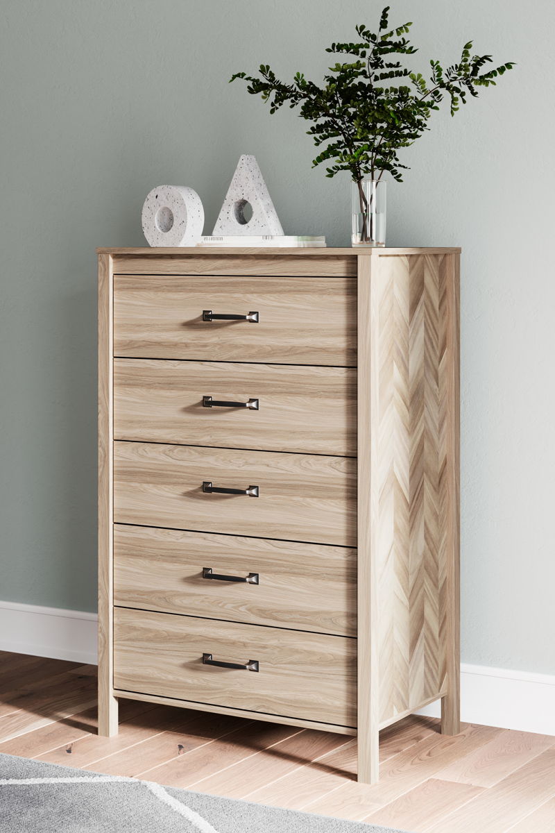 Battelle - Five Drawer Chest - Tan - Image 4