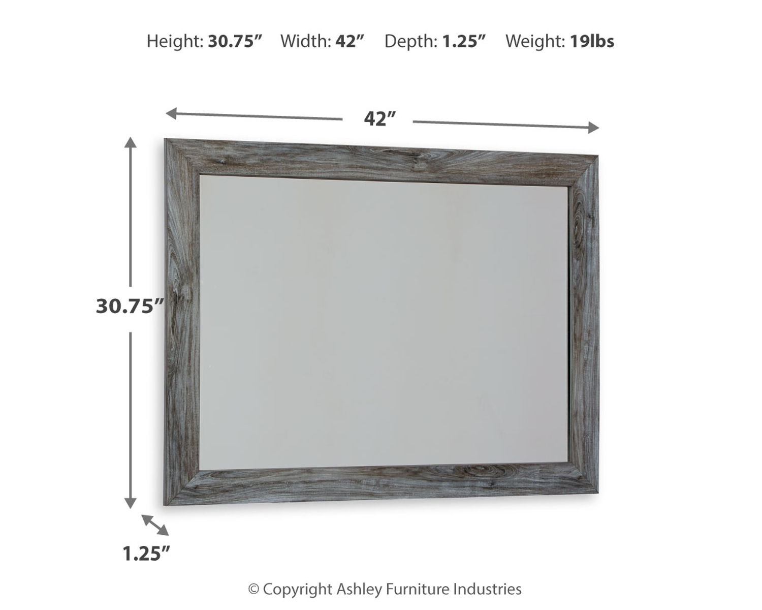 Baystorm - Bedroom Mirror - Gray - Image 4