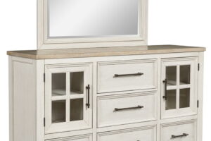 Shaybrock - Dresser And Mirror - Antique White / Brown