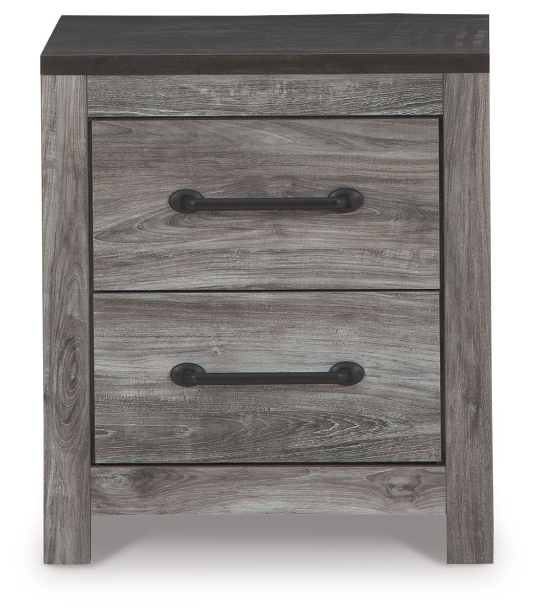 Bronyan - Two Drawer Night Stand - Dark Gray - Image 3