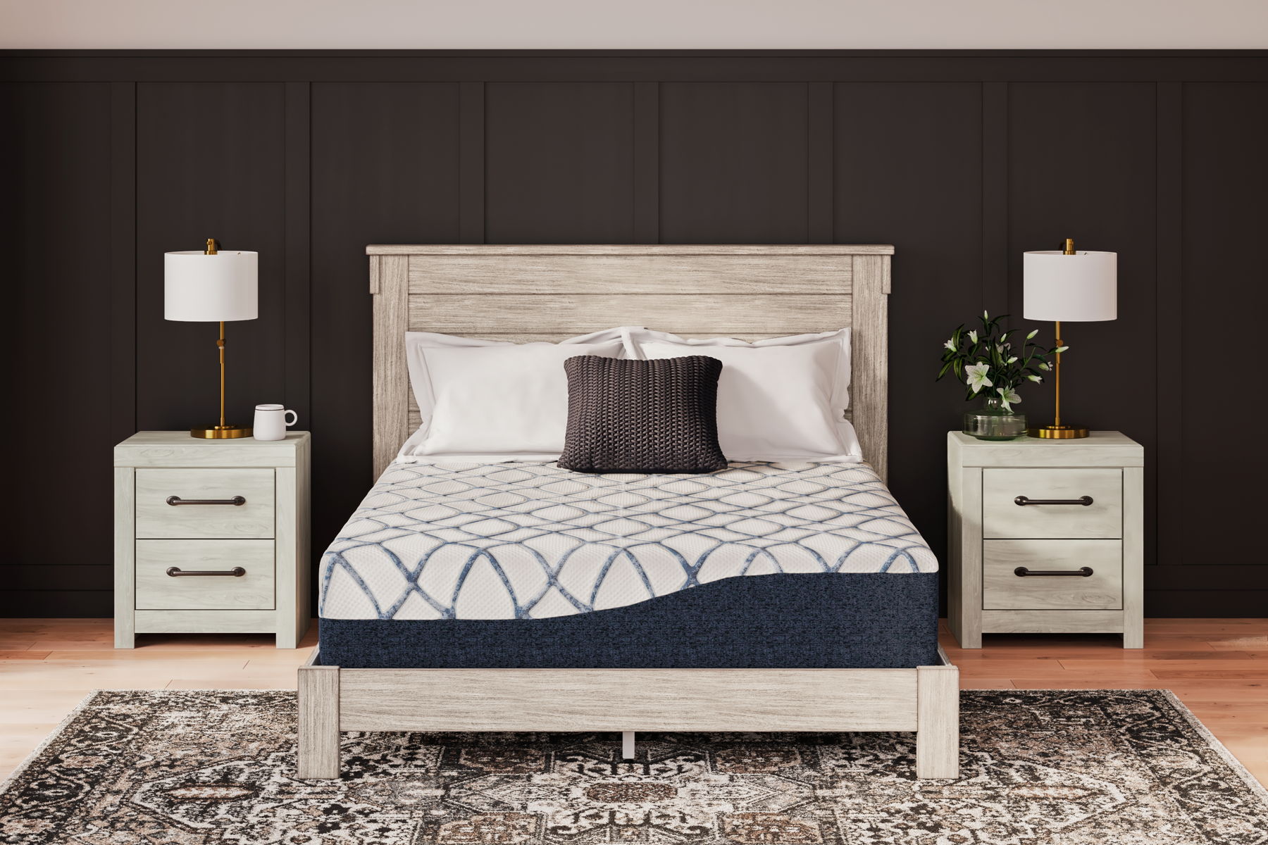 12 Inch Chime Elite 2.0 - California King Mattress - White / Blue - Image 4