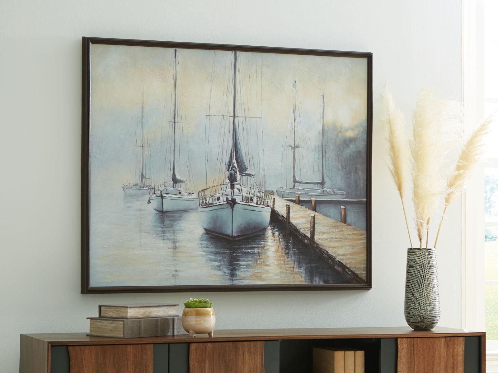 Worthney - Wall Art - Blue / White / Brown - Image 2