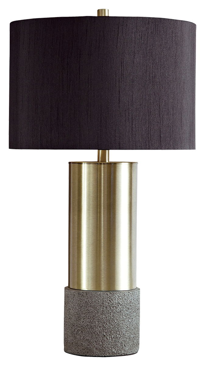 Jacek - Metal Table Lamp (Set of 2) - Gray / Brass Finish - Image 3
