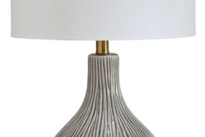 Judlen - Ceramic Table Lamp - Gray / Gold Finish