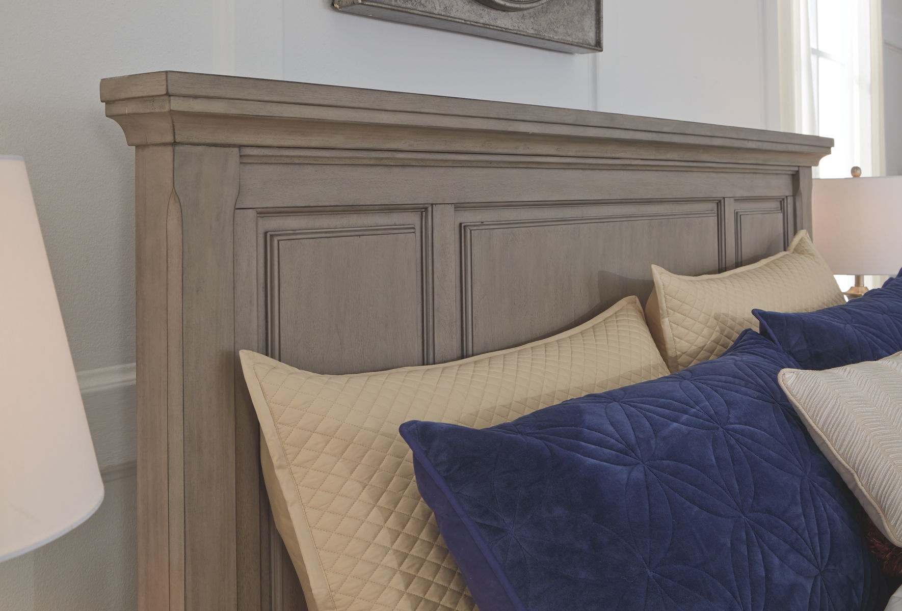 Lettner - Queen Panel Headboard - Light Gray - Image 4