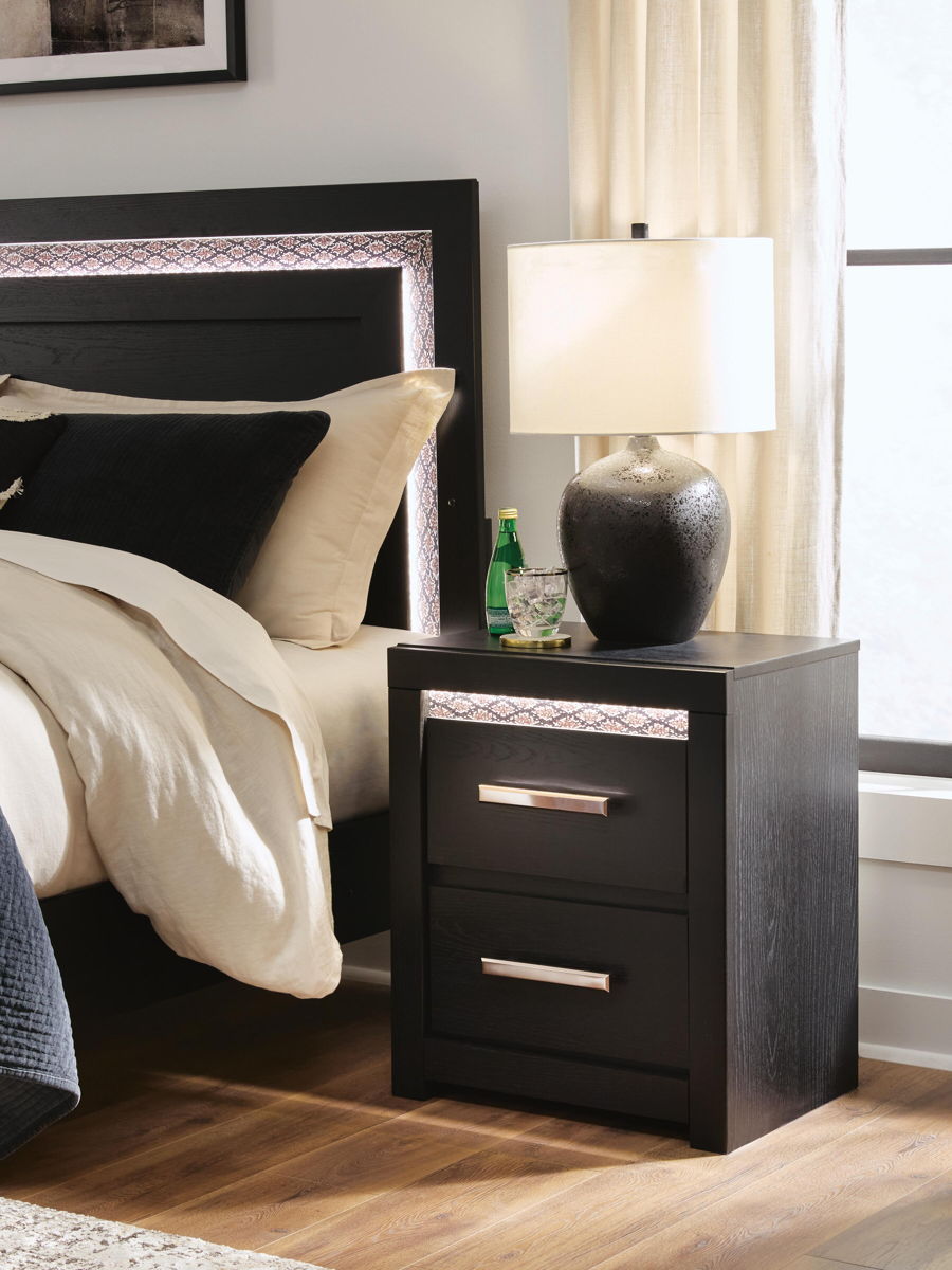 Brizmore - Two Drawer Night Stand - Black - Image 2