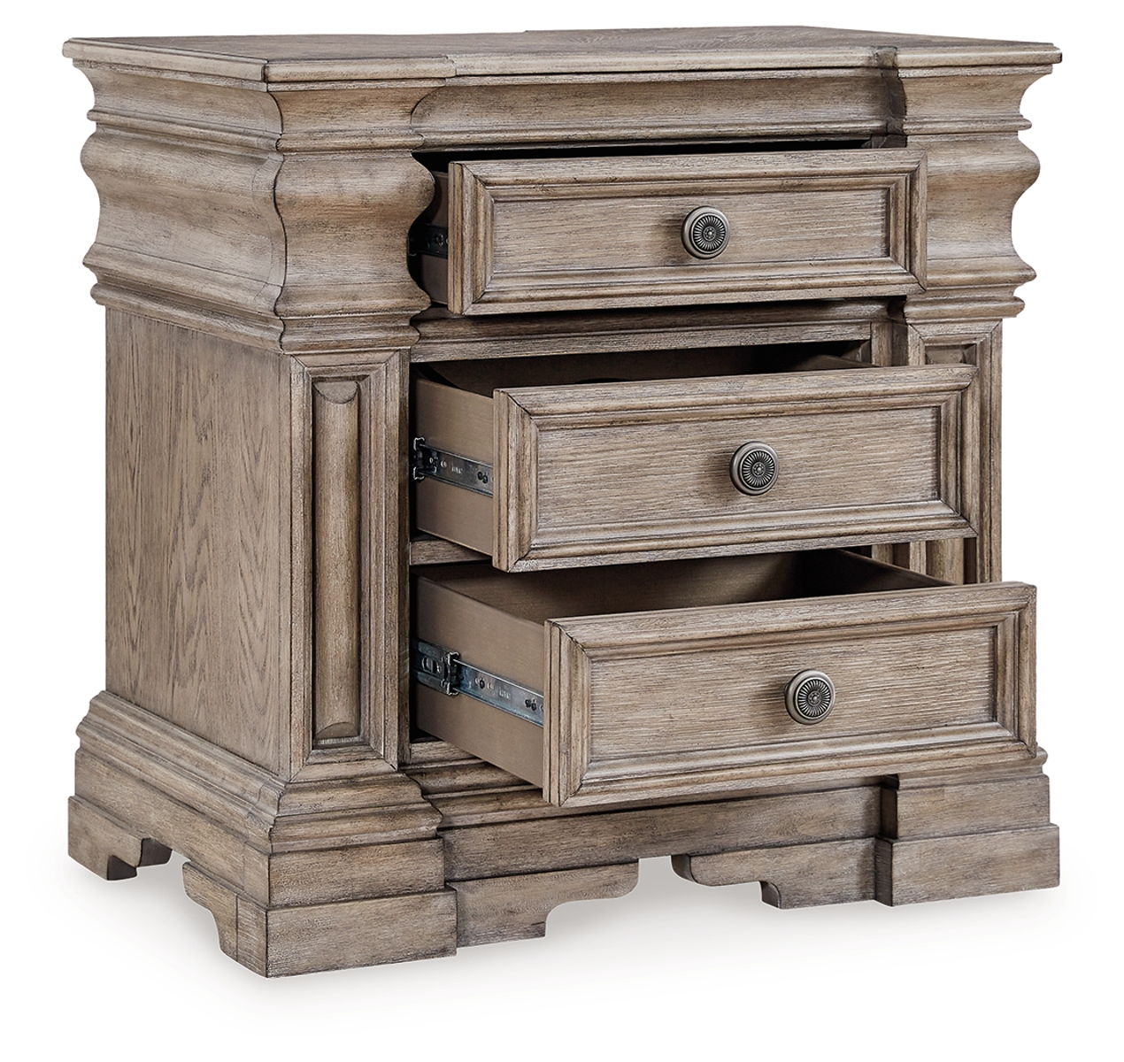 Blairhurst - Three Drawer Night Stand - Light Grayish Brown - Image 3