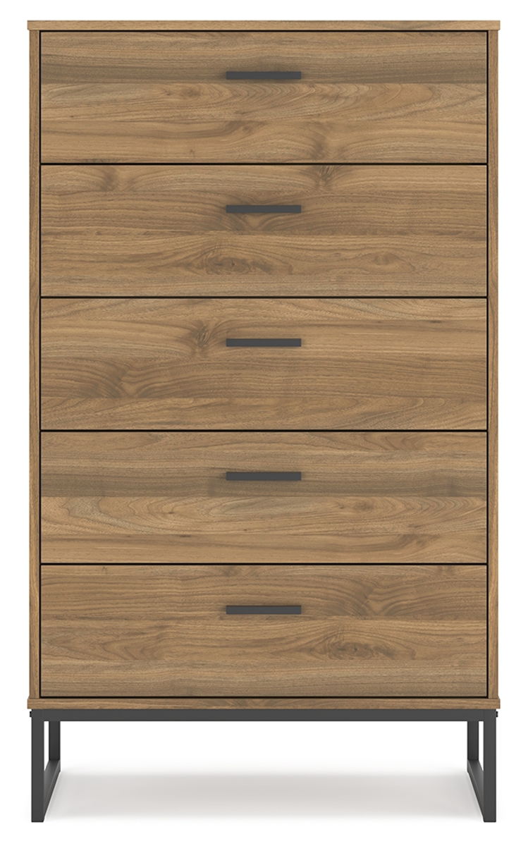 Deanlow - Five Drawer Chest - Honey - Image 4