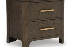 Radkin - Two Drawer Night Stand - Burnished Brown