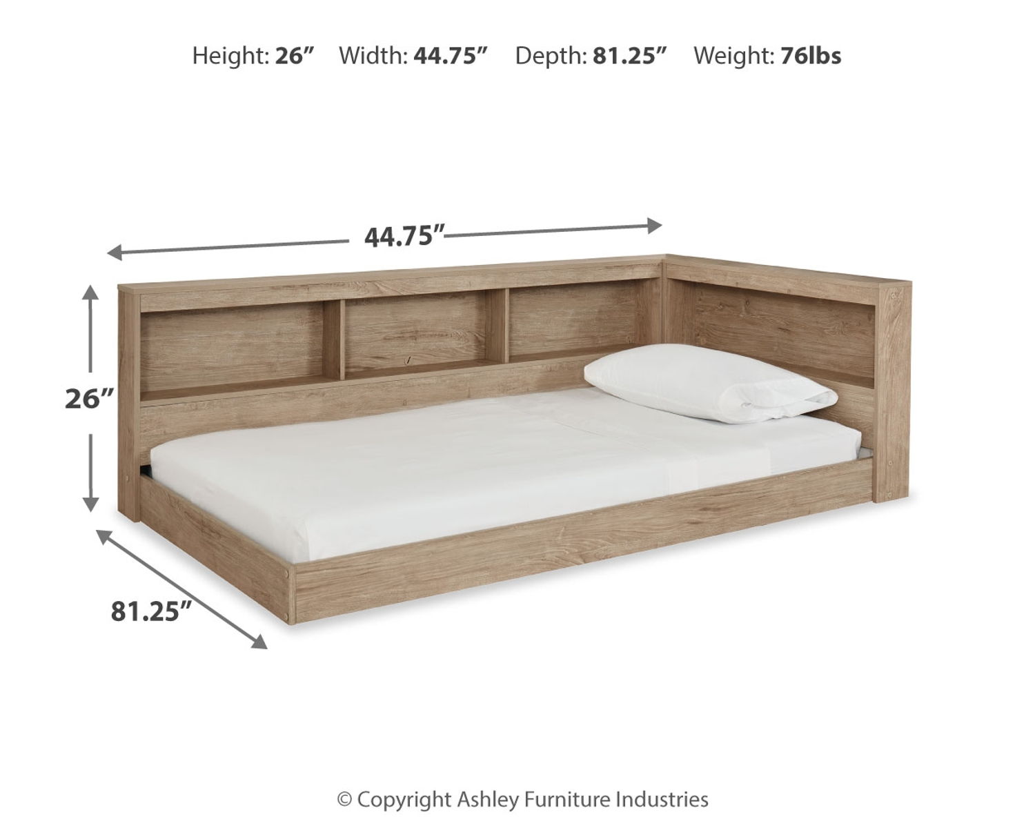 Oliah - Bookcase Storage Bed - Image 7