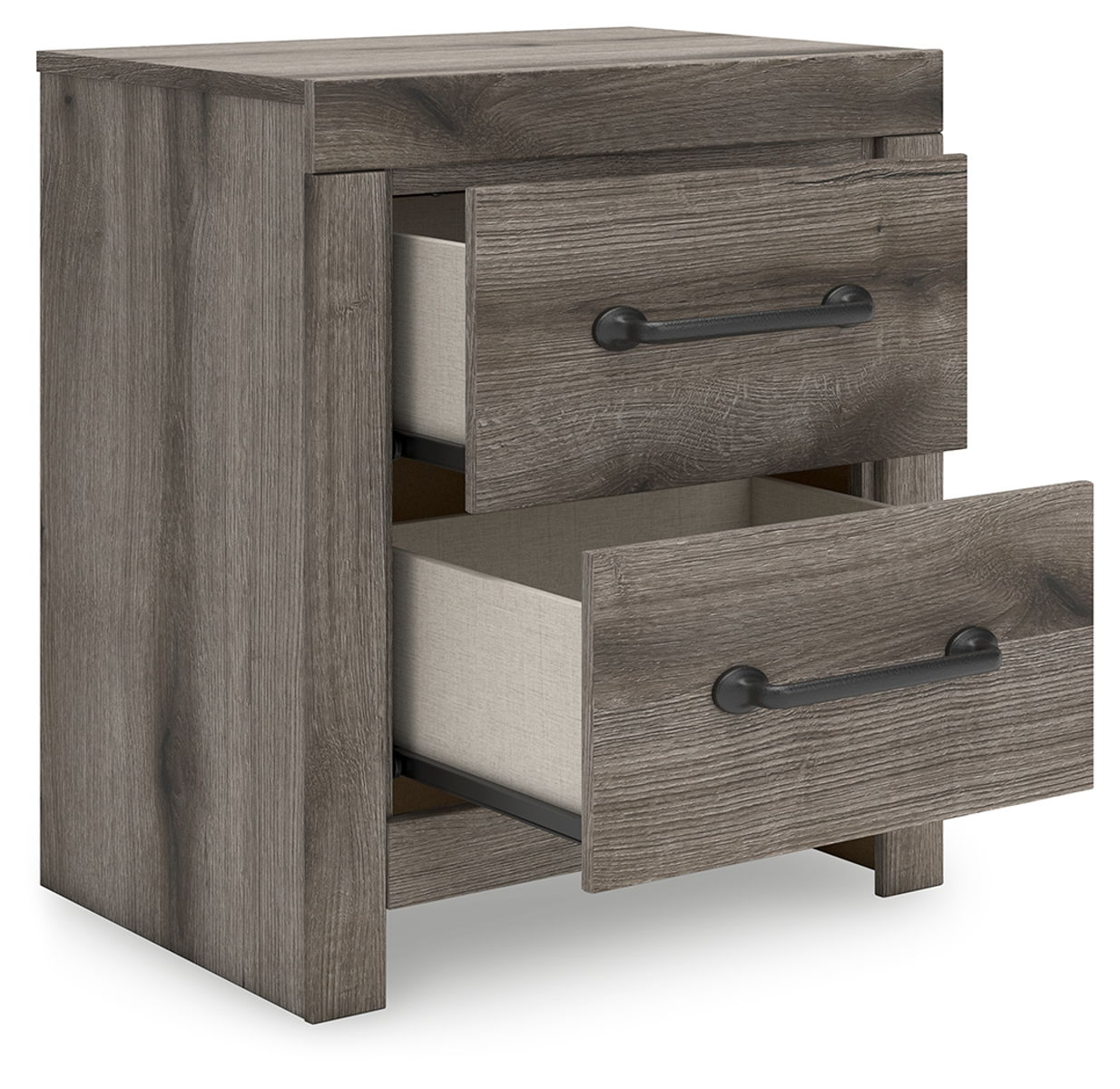 Graystorm - Two Drawer Night Stand - Brown Gray - Image 4