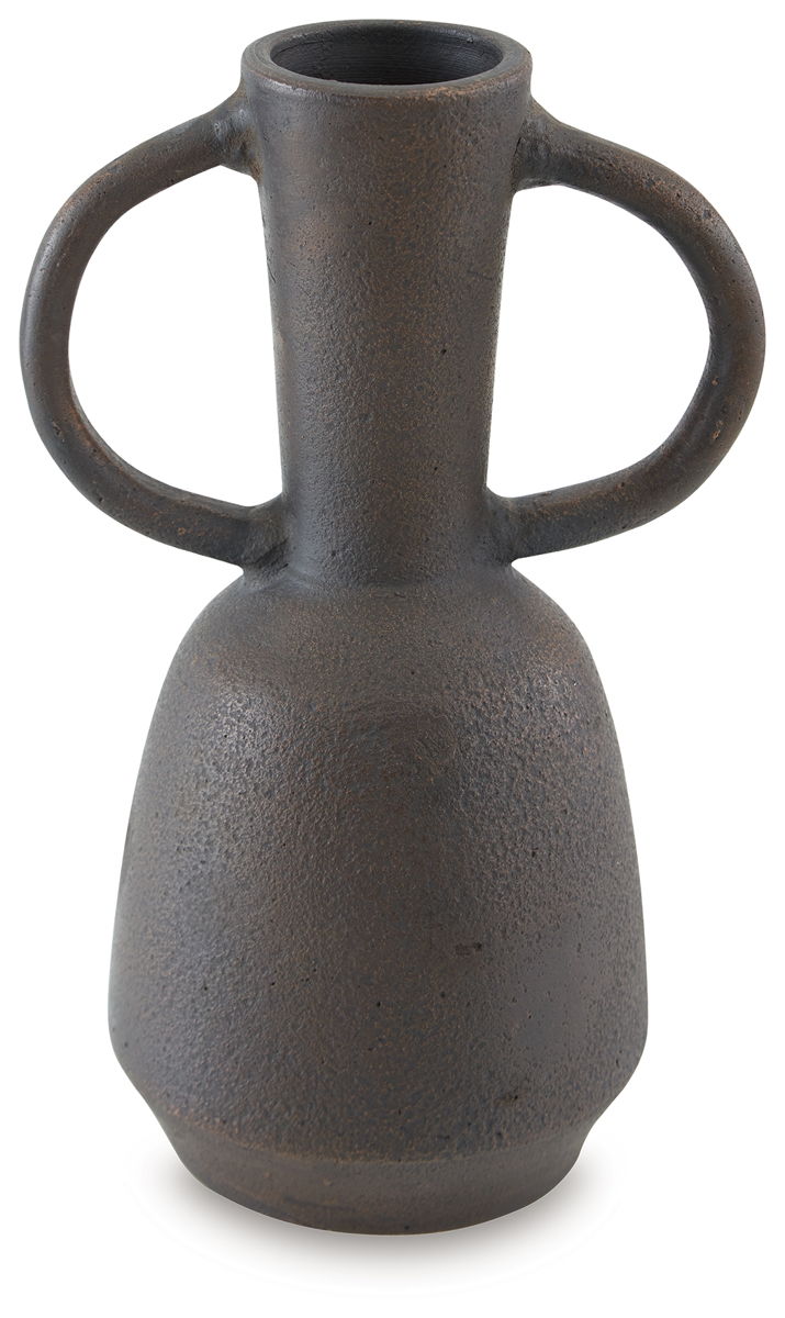 Aadeen - Vase - 14" - Distressed Brown - Image 2