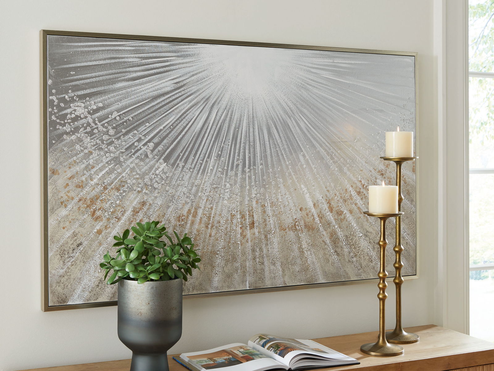 Waldard - Wall Art - Gray / Taupe / White - Image 2