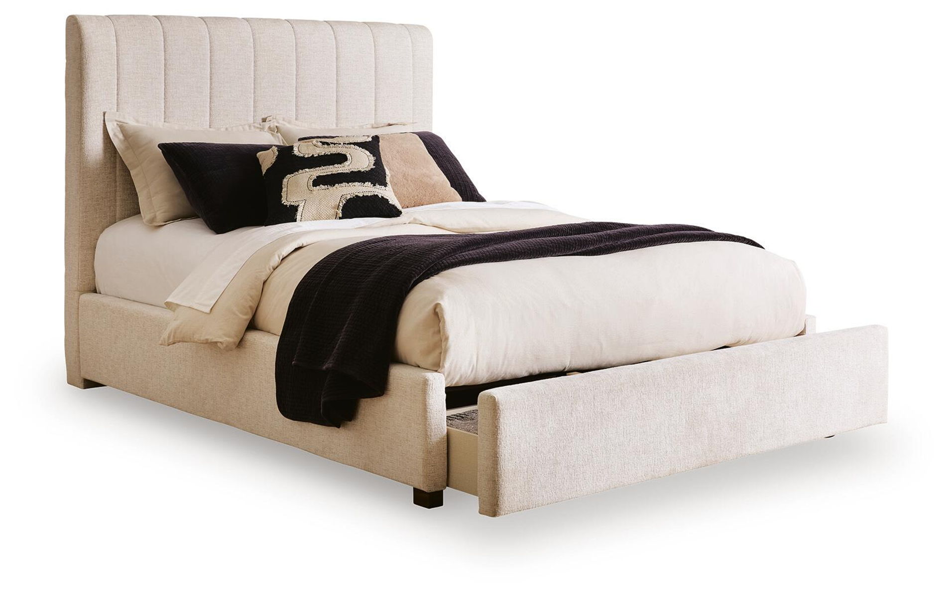 Brizmore - Queen Upholstered Storage Bed - Beige - Image 3