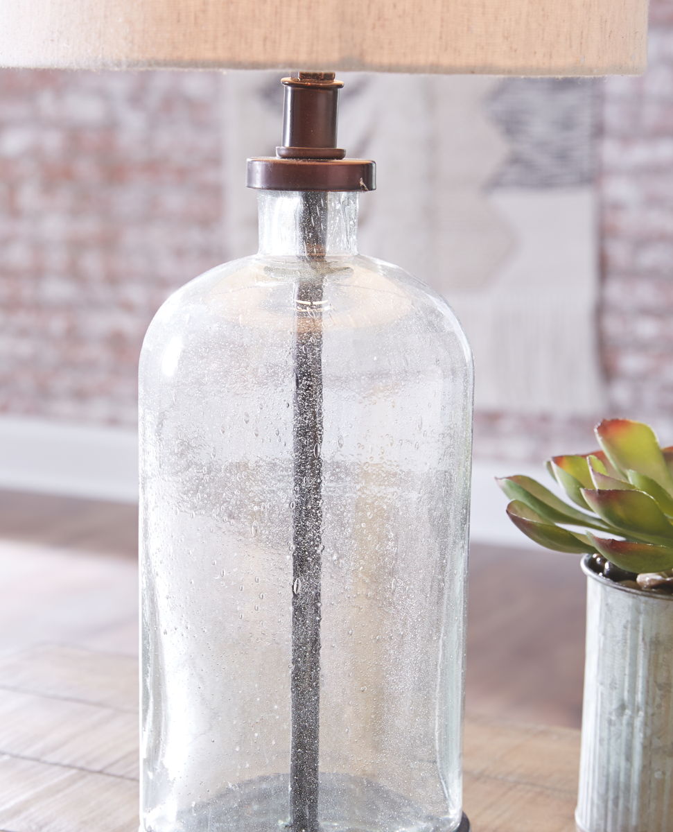 Bandile - Glass Table Lamp - Clear / Bronze Finish - Image 3
