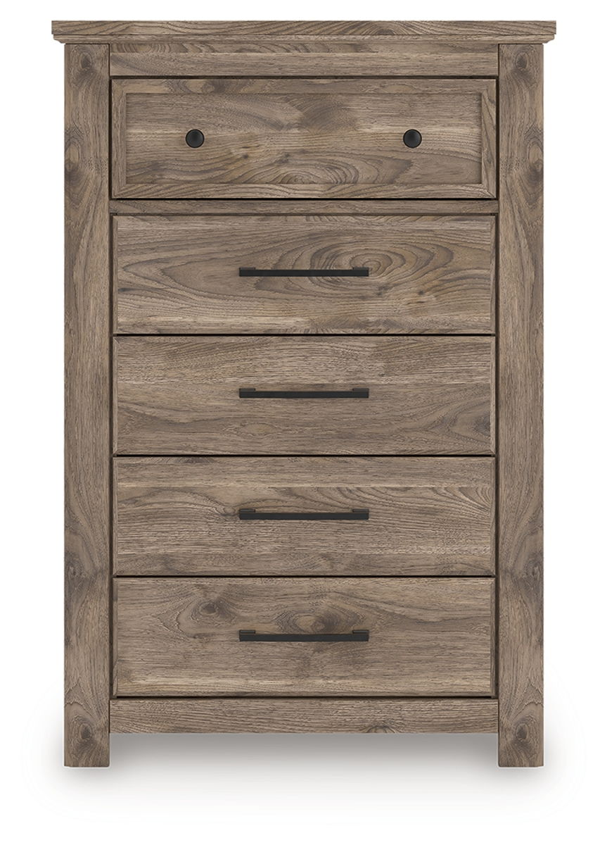 Rusticott - Five Drawer Chest - Brown - Image 4