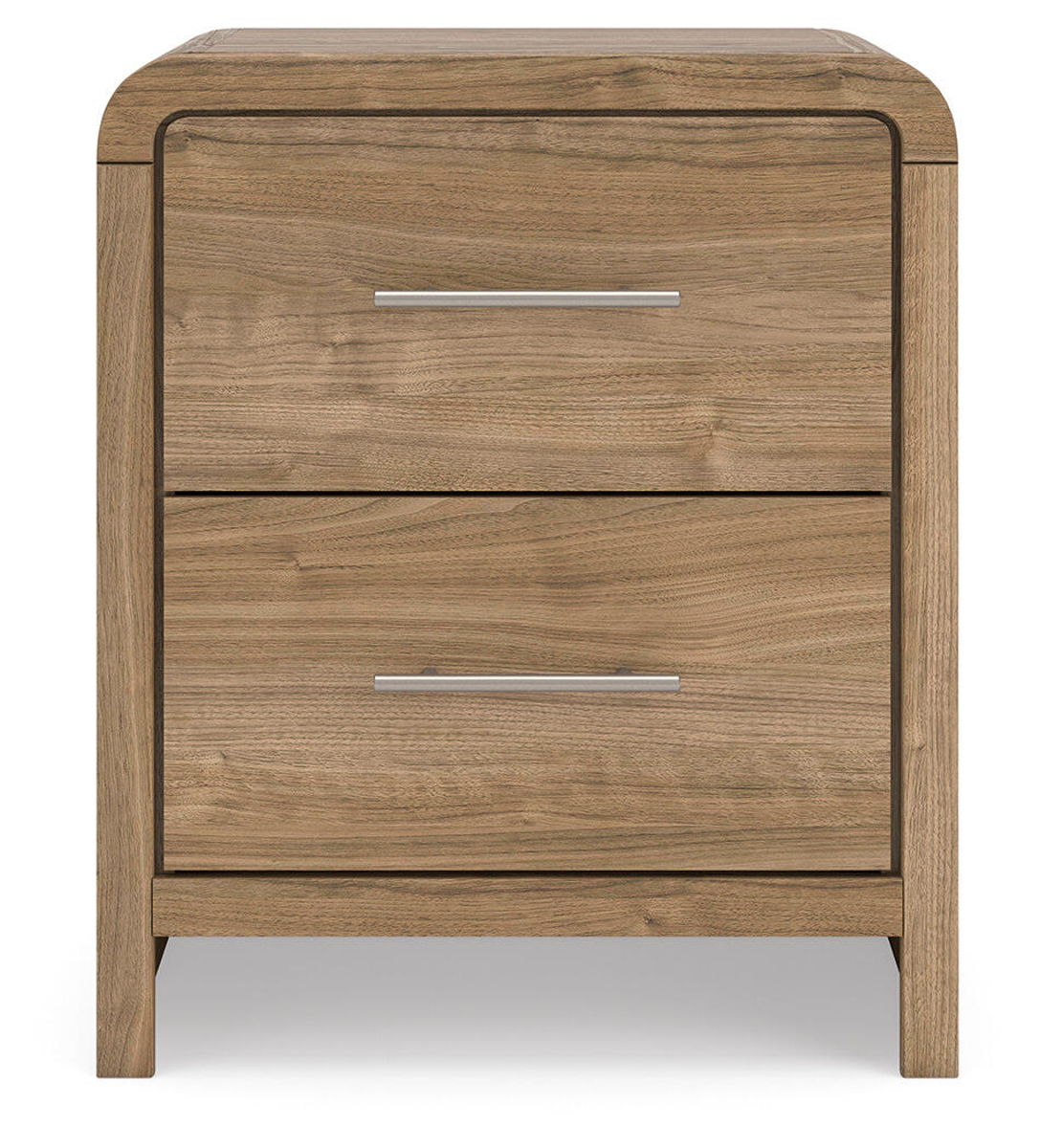 Gramburg - Two Drawer Night Stand - Warm Natural Brown - Image 4