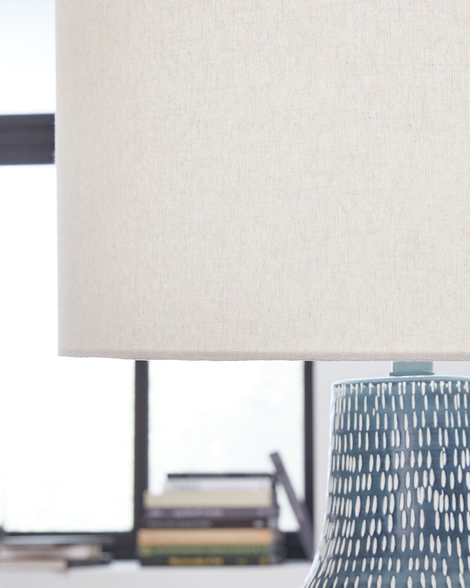 Schylarmont - Metal Table Lamp - Antique Gray / White - Image 3