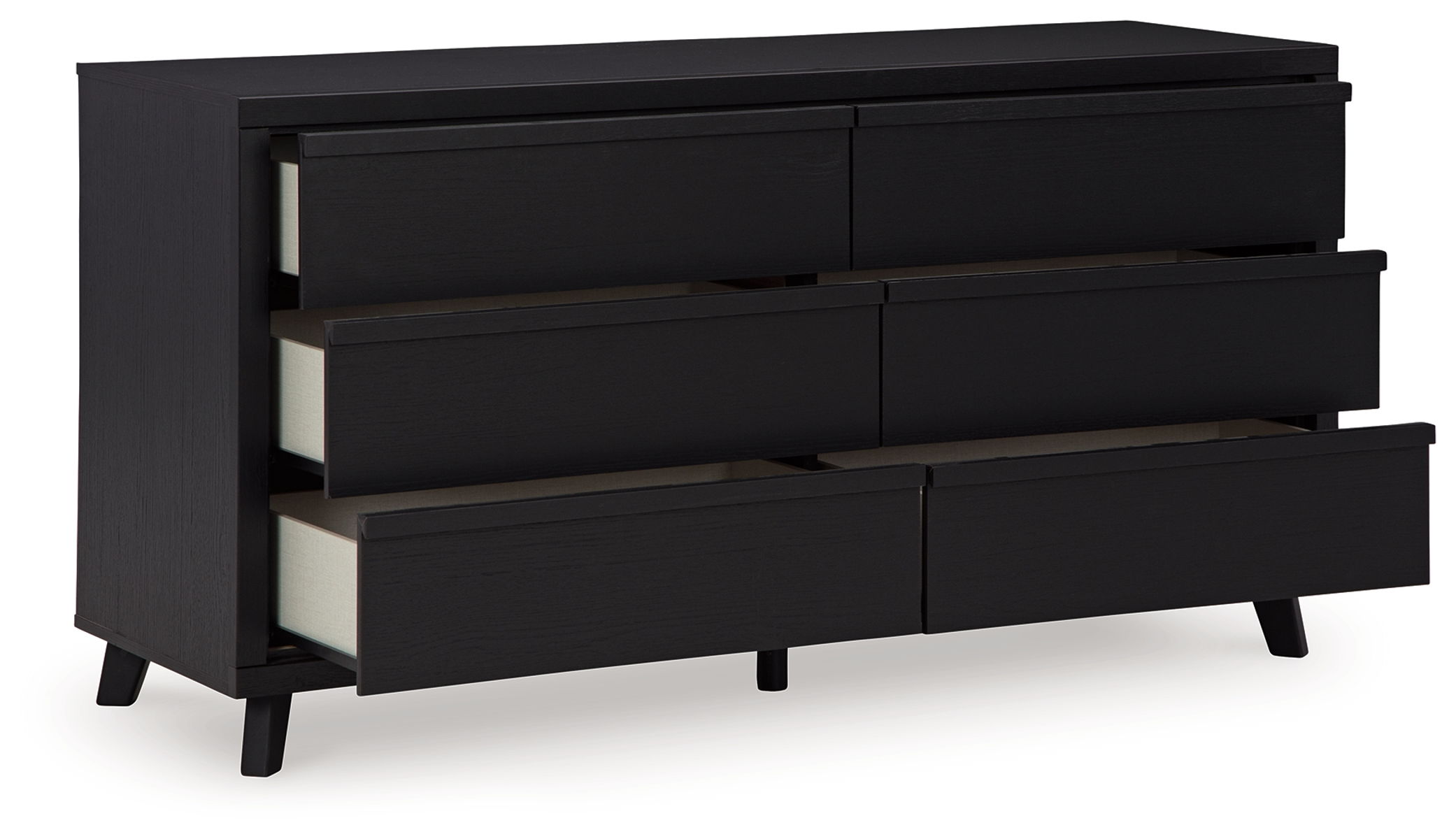 Danziar - Six Drawer Dresser - Black - Image 3