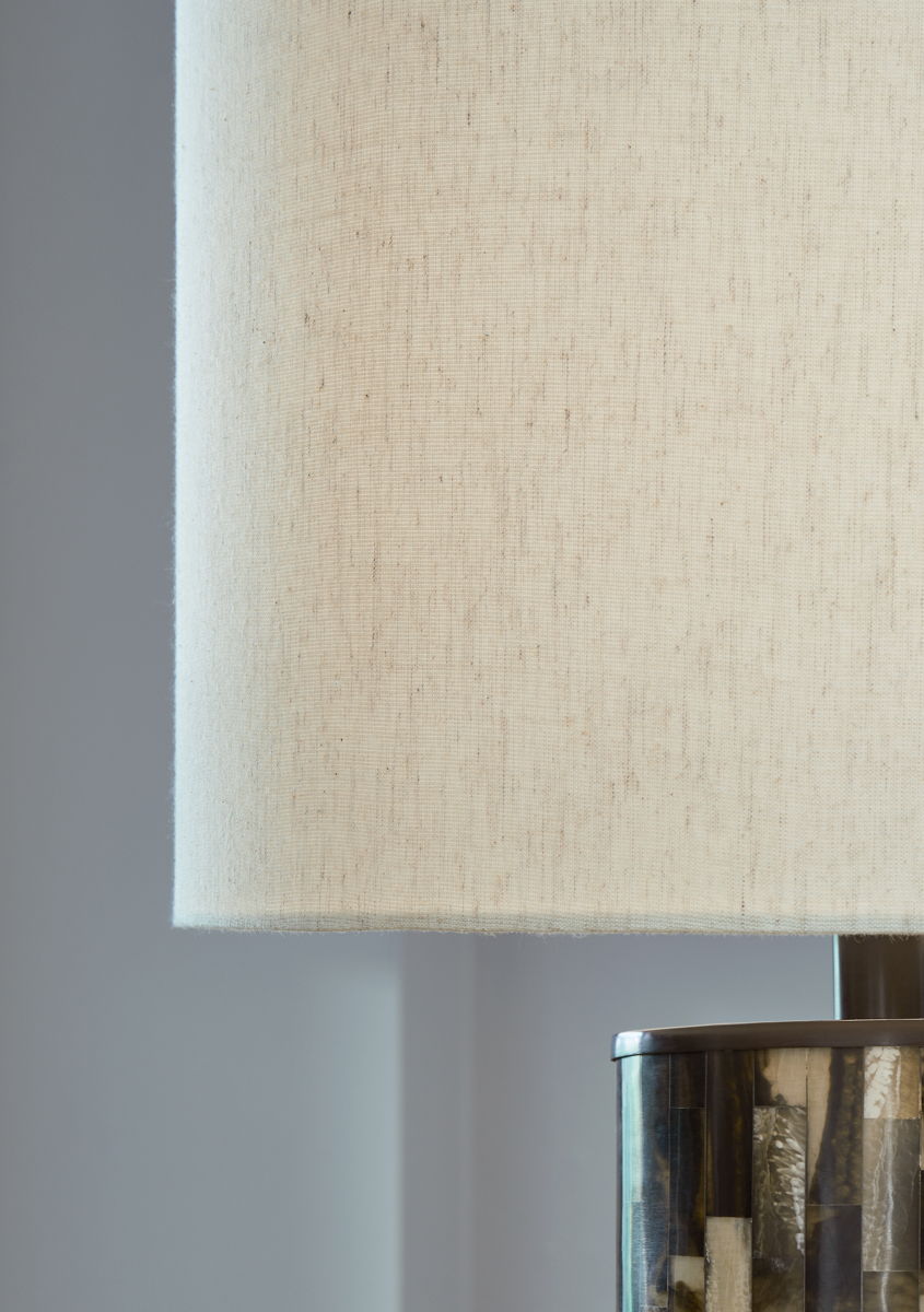 Ellford - Poly Table Lamp - Black / Brown / Cream - Image 3