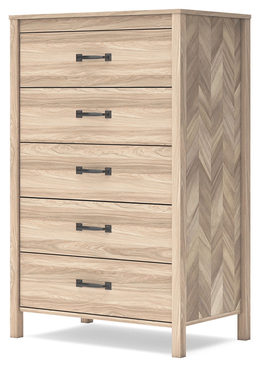 Battelle - Five Drawer Chest - Tan - Image 3