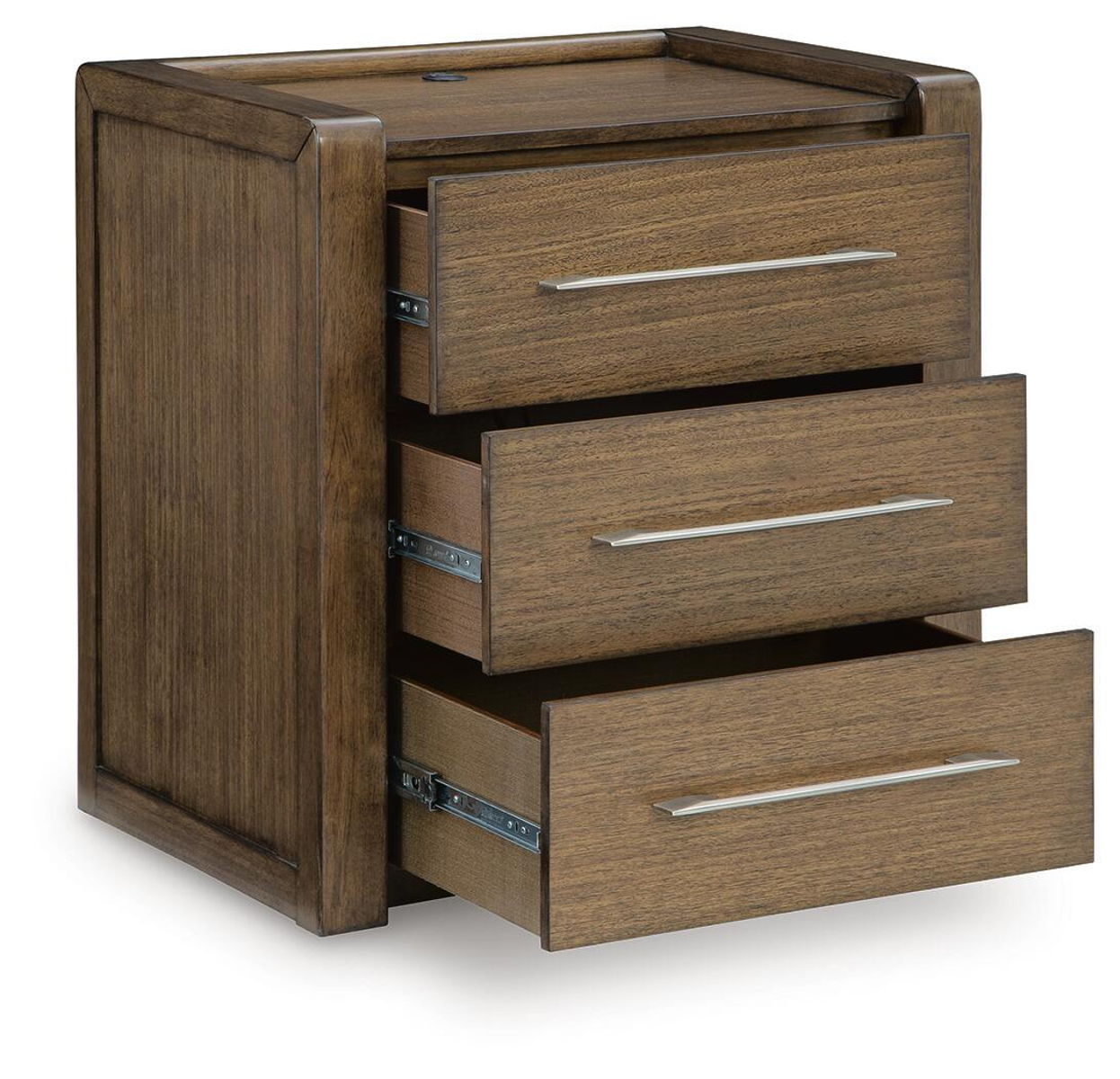 Marxmore - Three Drawer Night Stand - Brown - Image 2