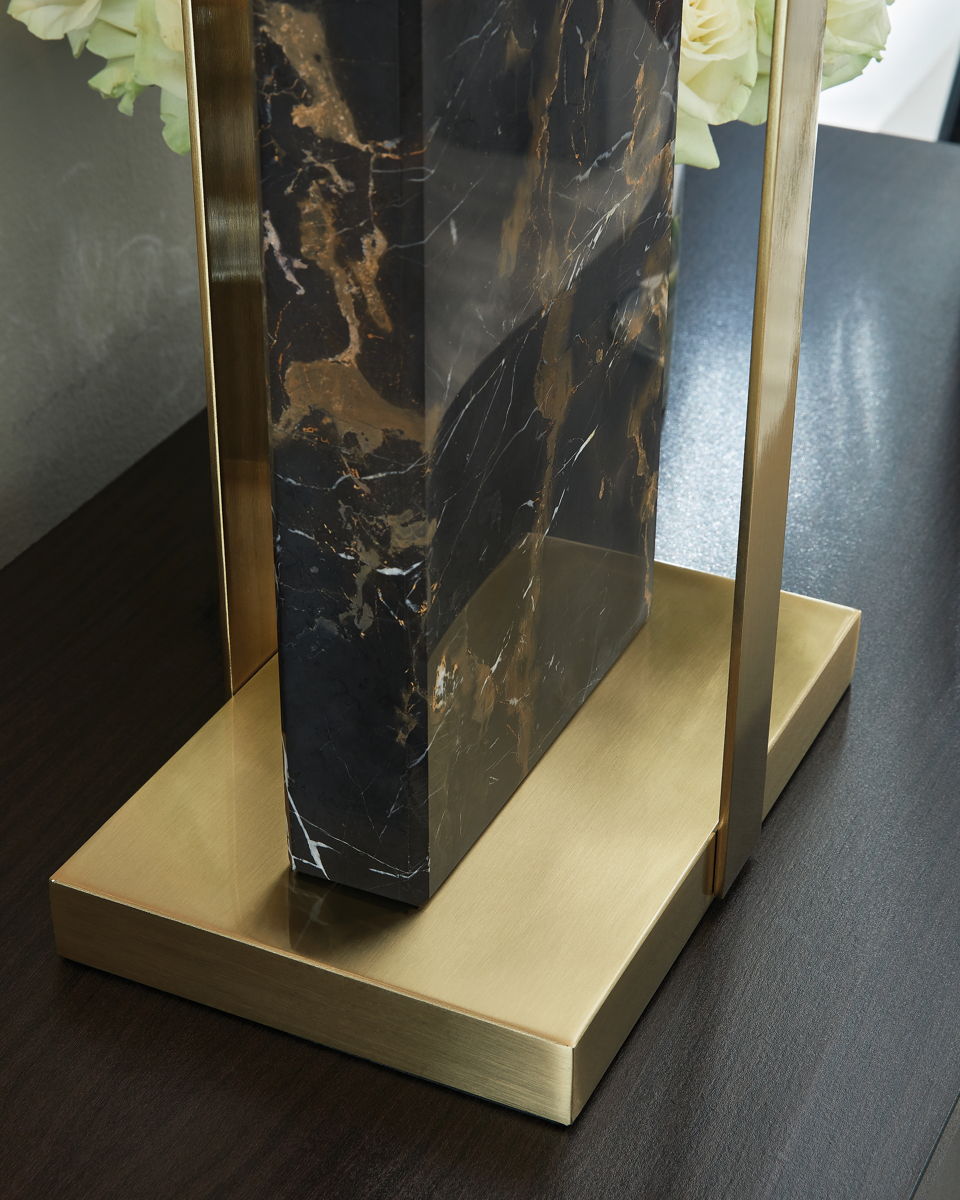 Neonish - Marble Table Lamp - Black / Gold Finish - Image 4