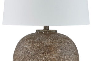 Neavesboro - Metal Table Lamp - Antique Brown / White