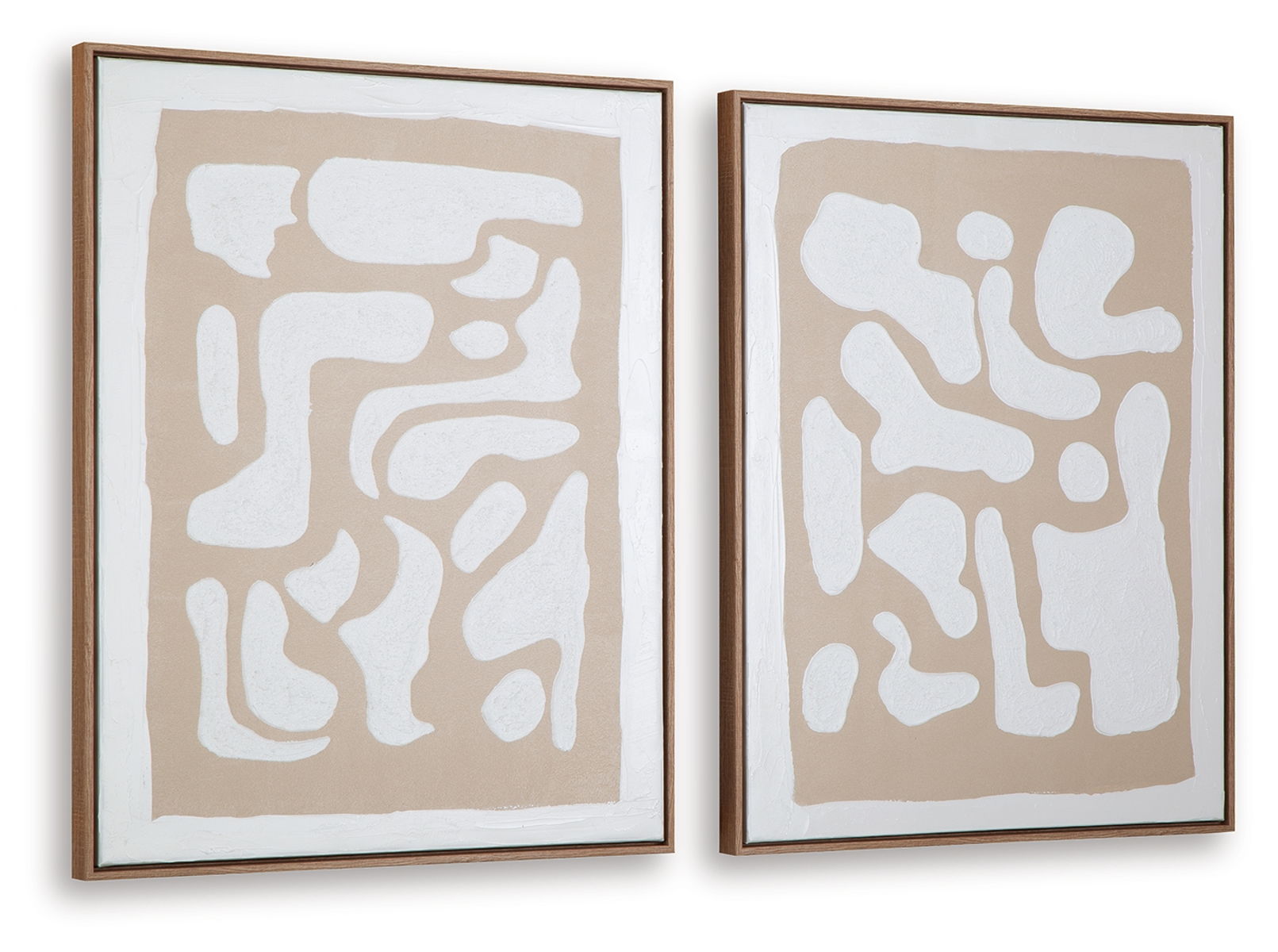 Waldett - Wall Art Set (Set of 2) - Beige / White - Image 4