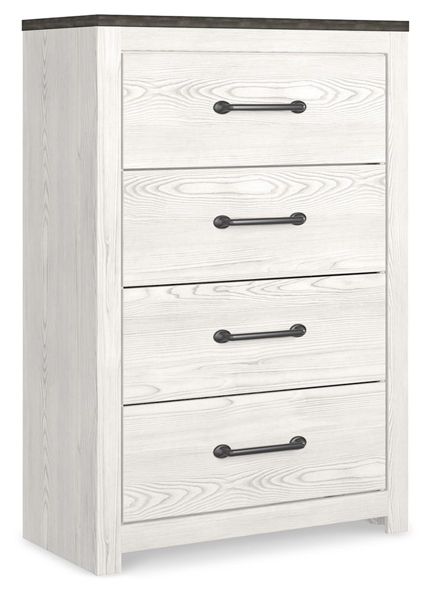 Gerridan - Four Drawer Chest - White / Gray - Image 4