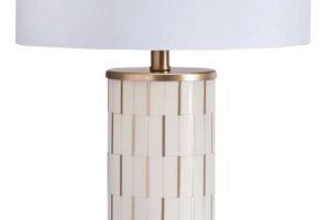 Faridworth - Poly Table Lamp - White / Gold Finish