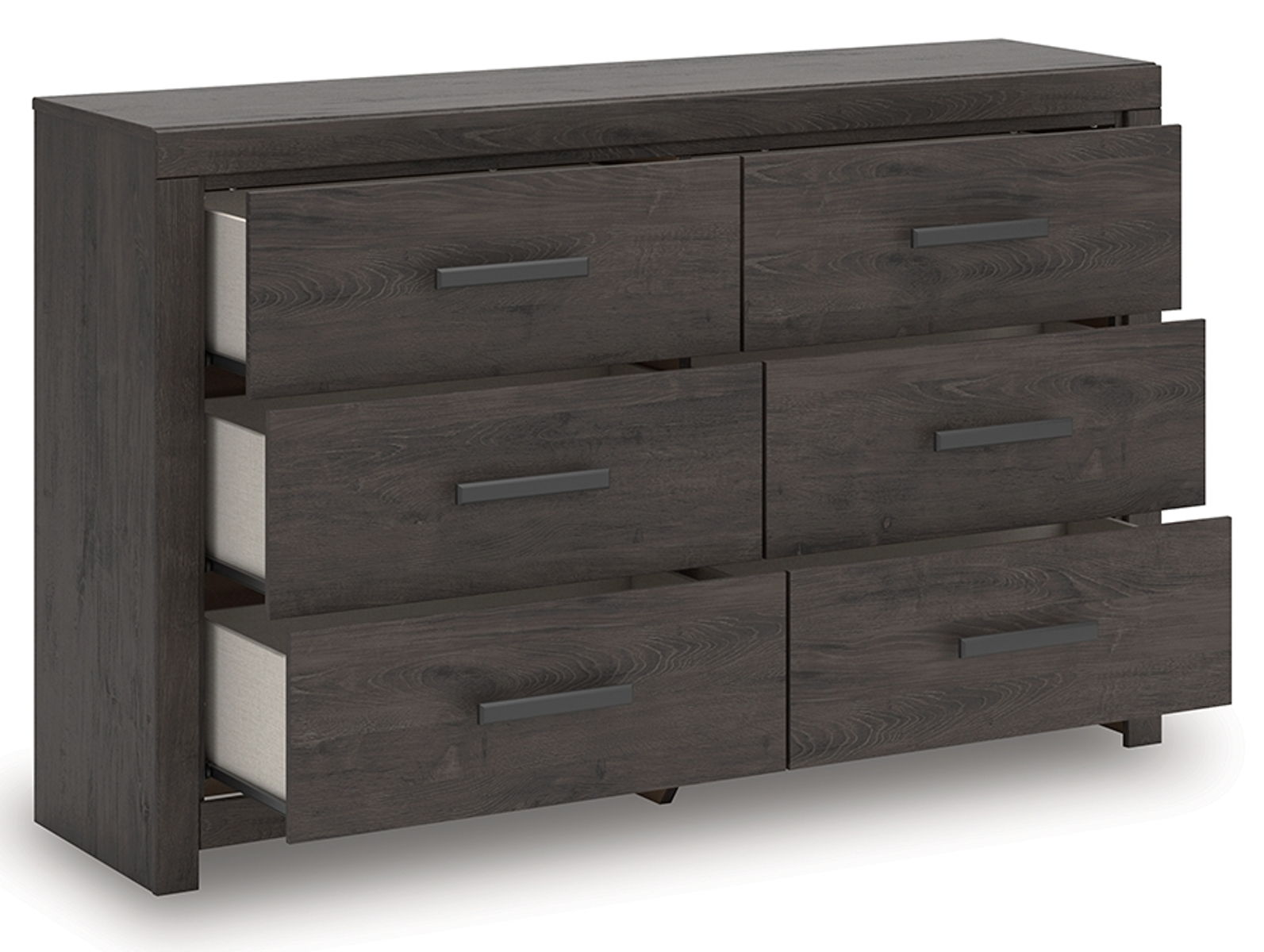Prendonea - Six Drawer Dresser - Charcoal - Image 4