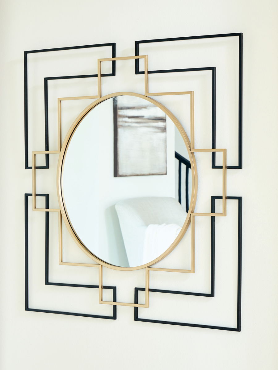 Oceanal - Accent Mirror - Black / Gold Finish - Image 4