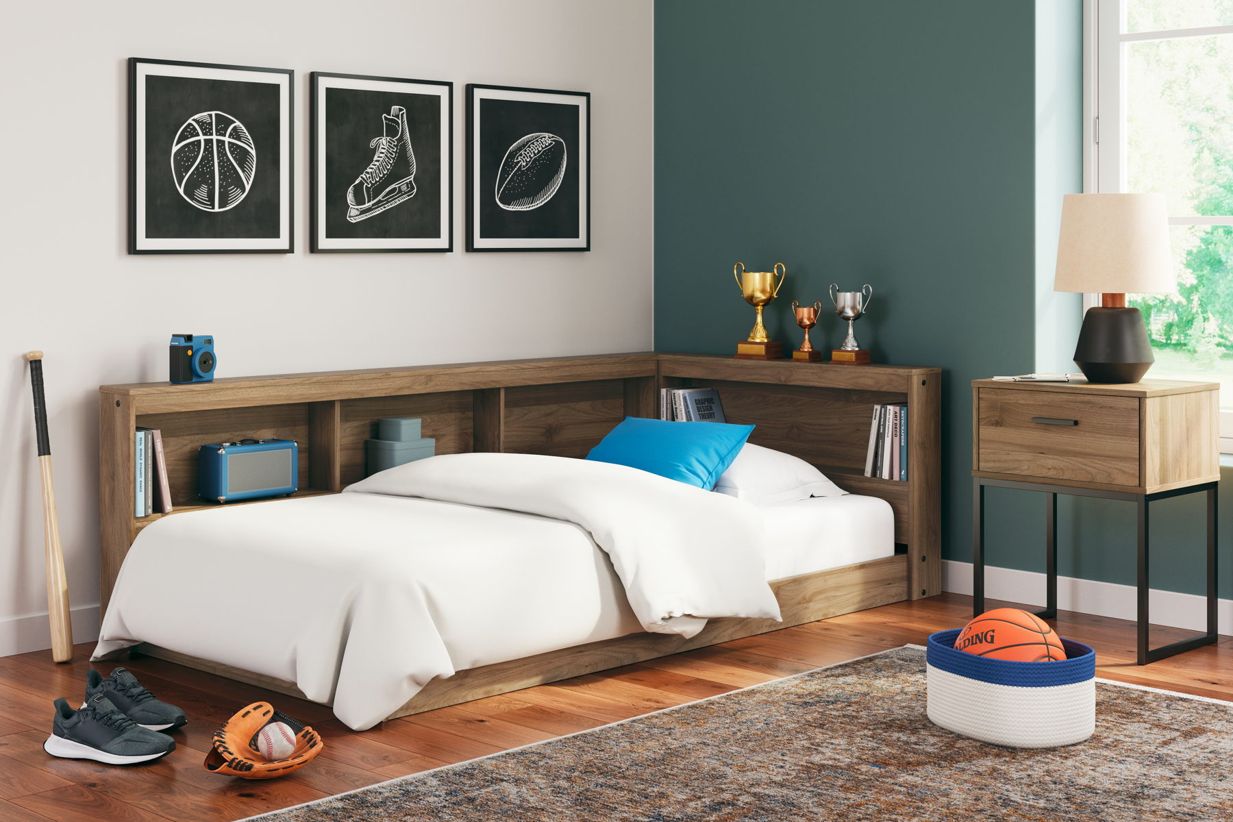 Deanlow - Bookcase Storage Bed - Image 7