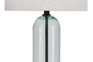 Kerrbrook - Glass Table Lamp - Clear / Black