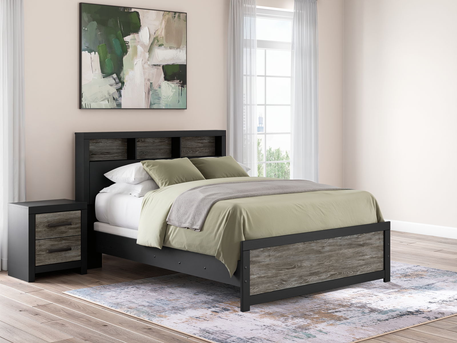 Broachmyn - Lighted Bookcase Panel Bed - Image 7