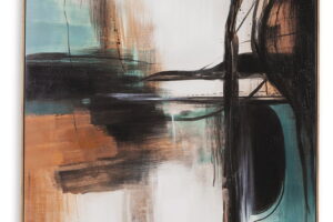 Brunonia - Wall Art - Teal / Orange / Black