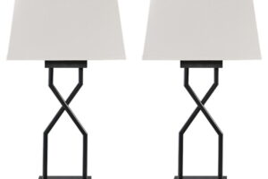 Brookthrone - Metal Table Lamp (Set of 2) - Black