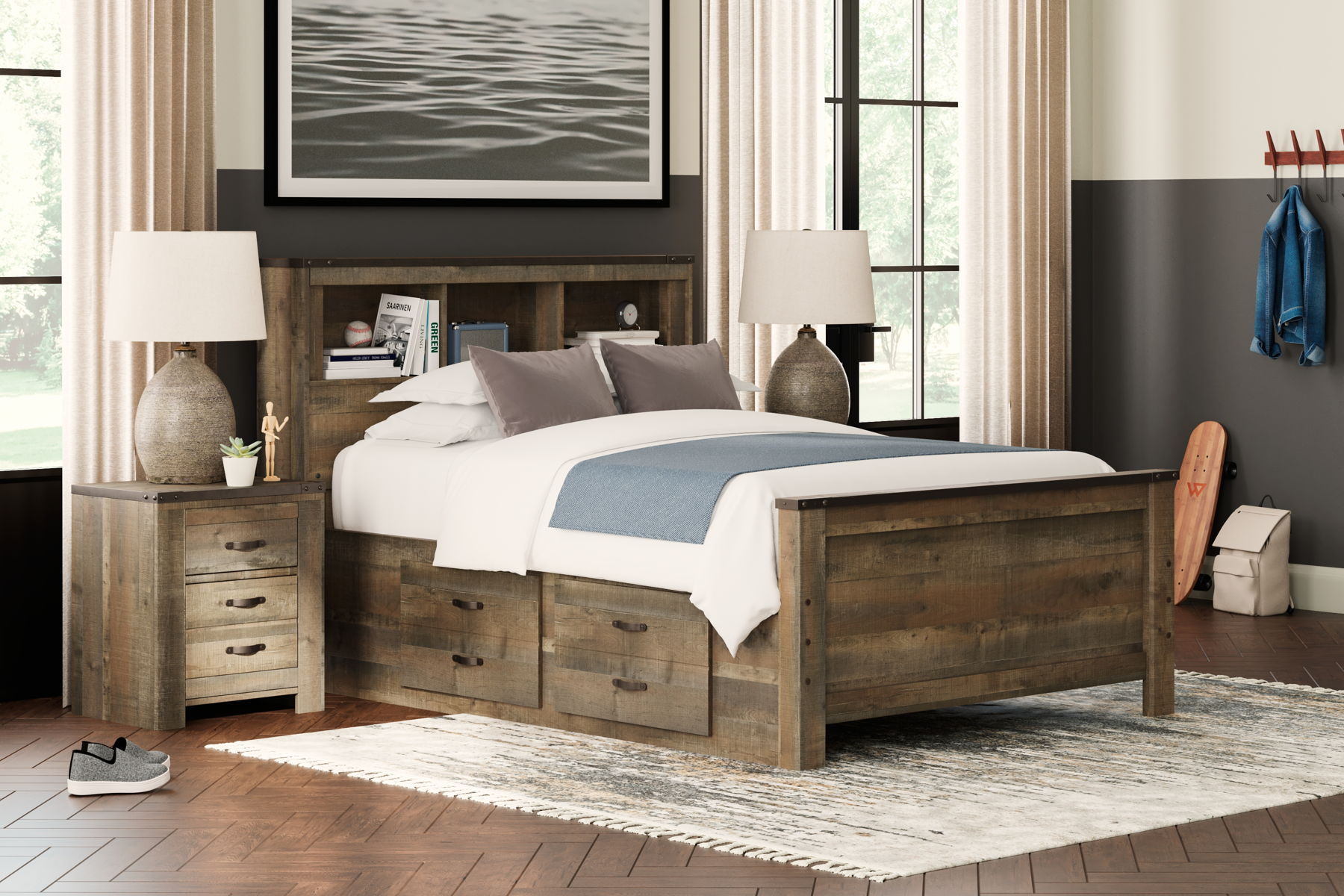 Trinell - Bookcase Bed With Storage - Image 3