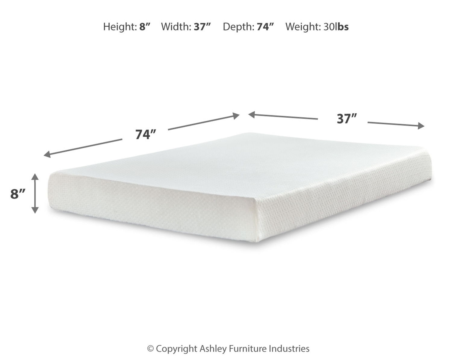 Chime 8 Inch Memory Foam - Medium Memory Foam Mattress - Image 3